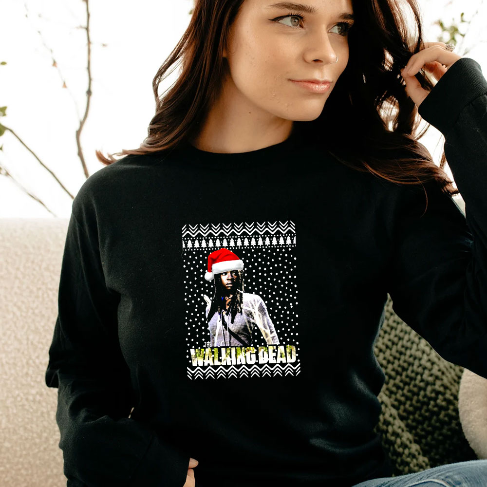 The Walking Dead Michonne Santa Hat Christmas Long Sleeve