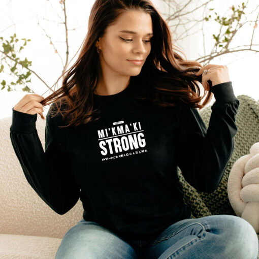 Vintage Text Mi’Kma’ki Strong 1752 Long Sleeve