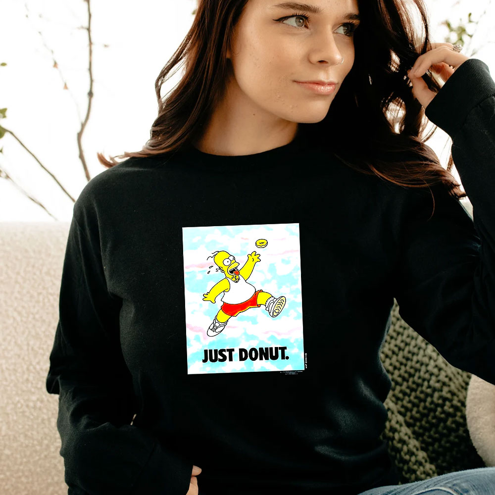 Vintage The Simpsons Homer Just Donut Long Sleeve