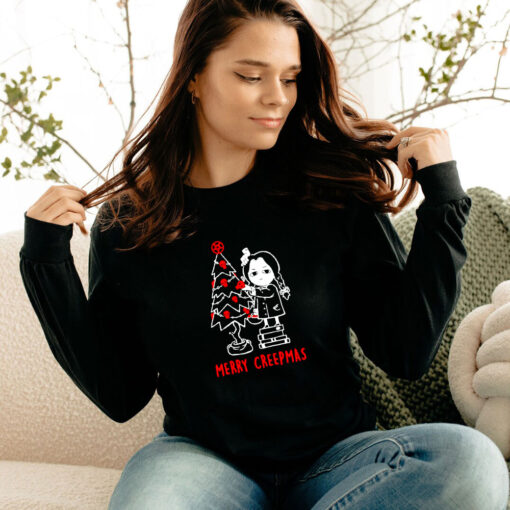 Wednesday Addams And Thing Merry Creepmas Long Sleeve