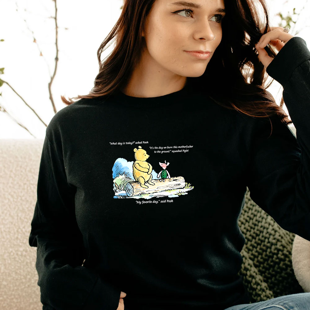 What Day Is Today Winnie The Pooh Quotes Meme Long Sleeve