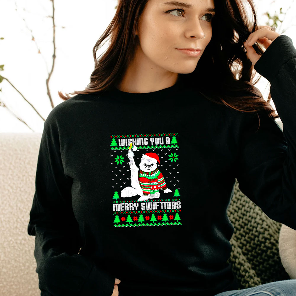 Wishing you A Merry Swiftmas Ugly Christmas Long Sleeve