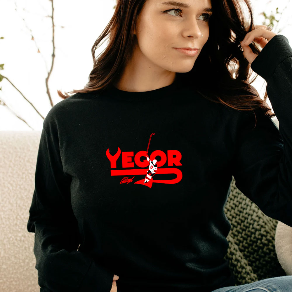 Yegor Sharangovich Celly New Jersey Devils Long Sleeve