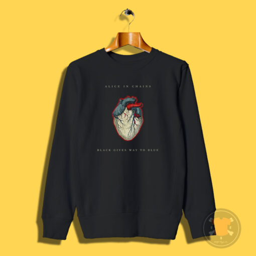 Alice In Chains Black Gives Way To Blue Heart Sweatshirt