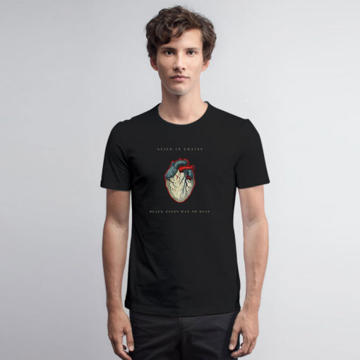 Alice In Chains Black Gives Way To Blue Heart T Shirt