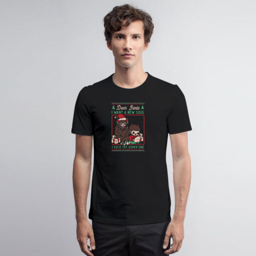 Ugly Sweater Christmas Pact Demon Soul Ritual T Shirt